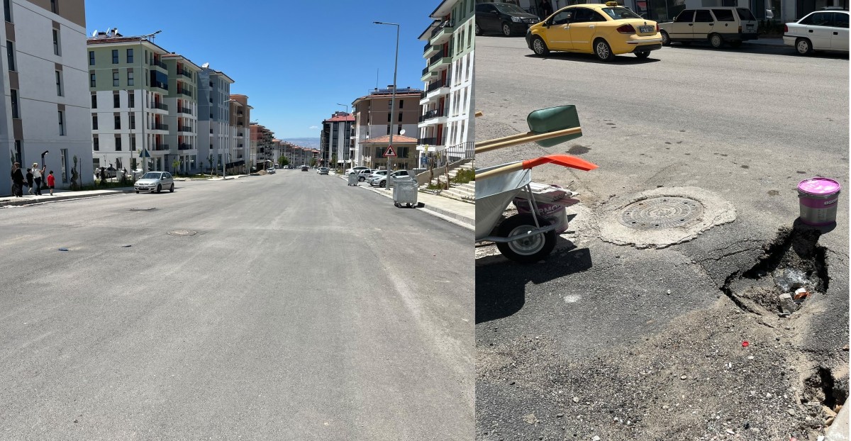 Yüklenici Firma Tarafından Yapılan Yolda Çökme: Tevfik Temelli Caddesi’nde Tepkiler Yükseliyor